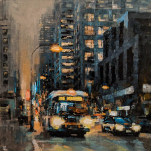 SOLD "After Sunset," by William Liao 36 x 36 - acrylic $4300 (thick canvas wrap)