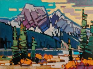 SOLD "Bright Day, Emerald Lake," by Cameron Bird 12 x 16 - oil $1125 Unframed