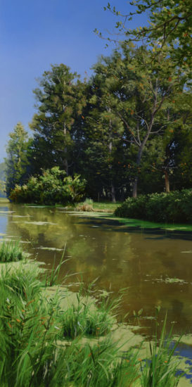 SOLD "Central Canal," by Renato Muccillo 12 x 24 - oil $6800 Custom framed
