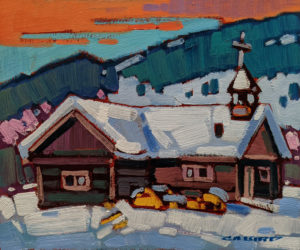 SOLD "Chilcotin Christmas, Nemiah Valley," by Cameron Bird 10 x 12 - oil $900 Unframed