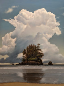 SOLD "Cloud Island," by Ray Ward 30 x 40 - oil $5550 Unframed