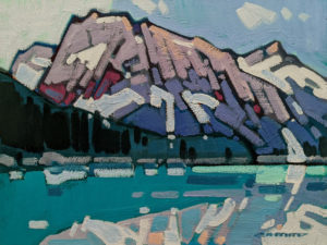 SOLD "Cool Reflections, Emerald Lake," by Cameron Bird 12 x 16 - oil $1125 Unframed