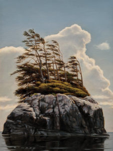 SOLD "Granite Isle," by Ray Ward 9 x 12 - oil $1125 Unframed