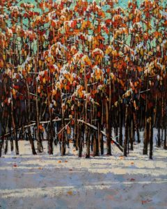 SOLD "A Lazy Winter," by Min Ma 16 x 20 - acrylic $2280 Unframed