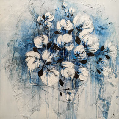 "Often Remarkable Resilience," by Laura Harris 36 x 36 - acrylic $5250 (thick canvas wrap)