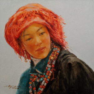 "On a Casual Summer Day 2," by Donna Zhang 16 x 16 - oil $2225 Unframed