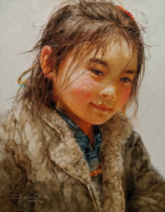 SOLD "Shared Happiness," by Donna Zhang 14 x 18 - oil $2190 Unframed