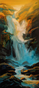 "Tak Roar," by David Langevin 16 x 36 - oil $2375 Unframed