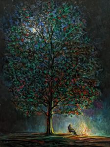 SOLD "Thought (Tree Dream Series)," by Steve Coffey 18 x 24 - oil $1975 Unframed