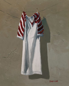 "When can I wear this dress?" by Peter Shostak 8 x 10 - oil $1275 Unframed