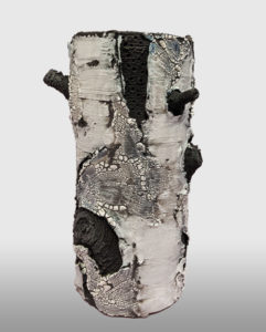 SOLD "Forest Perch" (BEBL-171), by Bev Ellis ceramic - 8" (H) $135