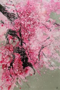 "Full Bloom No. 1," by William Liao 24 x 36 - acrylic $3070 (thick canvas wrap)