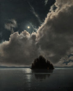 SOLD "Island Nocturne," by Ray Ward 8 x 10 - oil $980 Unframed