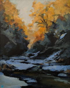 SOLD "First Snow," by William Liao 16 x 20 - acrylic $1235 Unframed