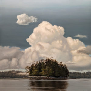 SOLD "Islet, Central Coast 2," by Ray Ward 36 x 36 - oil $6000 Unframed
