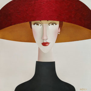 SOLD "Kayla," by Danny McBride 20 x 20 - acrylic $2250 (thick canvas wrap)