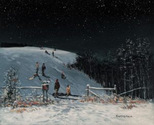 "When are you going home?" by Peter Shostak 10 x 12 - oil (thick canvas wrap) $1450 Unframed
