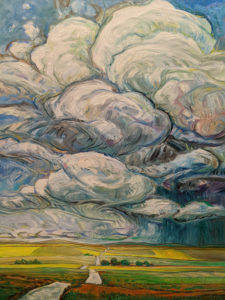 SOLD "Day Winding," by Steve Coffey 30 x 40 - oil $3290 (thick canvas wrap)