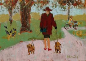 "Walk in the Park," by Paul Healey 5 x 7 – acrylic $275 Unframed