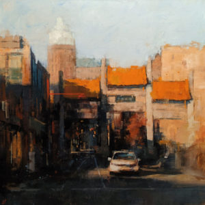 SOLD "W. Pender Street," by William Liao 36 x 36 - acrylic $4500 (thick canvas wrap)