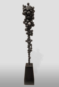 "Effervescence," by Janis Woode, Steel and wood - 32 1/2" (H) $3700