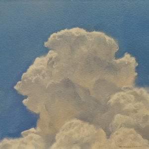 "April Cumulus 2," by Renato Muccillo 6 x 6 - oil on Arches paper $1550 Custom framed