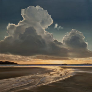 SOLD "Golden Shoreline," by Ray Ward 40 x 40 - oil $7850 (thick canvas wrap)