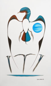 "Loon Facing Left," by Isaac Bignell 24 x 40 - acrylic $1700 Framed