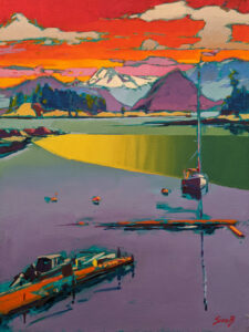 SOLD "Howe Sound to Garibaldi," by Mike Svob 12 x 16 - acrylic $1415 Unframed