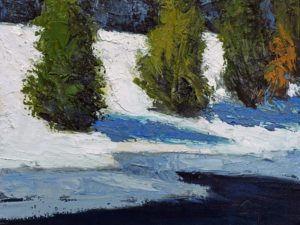 SOLD "Vert d'hiver" (Winter Green) by Robert P. Roy 9 x 12 $560 Unframed