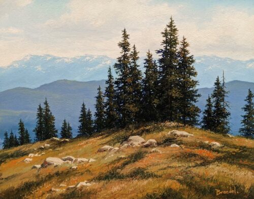 "Alpine View," by Merv Brandel 11 x 14 - oil $1420 Unframed