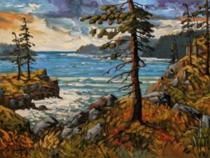 "A Breeze in the Bay (Pacific Rim)," by Rod Charlesworth 18 x 24 - oil $2100 Unframed