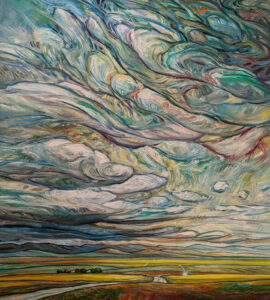 SOLD "Changes," by Steve Coffey 36 x 40 - oil $3575 (thick canvas wrap)