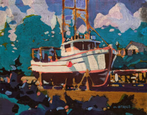 SOLD "Crofton Dry Dock," by Michael O'Toole 11 x 14 - acrylic $1550 Unframed