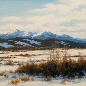 "The Rockies," by Merv Brandel 12 x 12 - oil $1445 Unframed