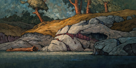 "Granite Bluff," by Phil Buytendorp 24 x 48 - oil $3675 (thick canvas wrap)