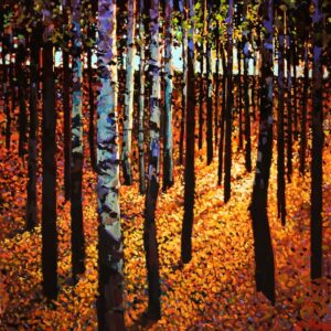 SOLD "October Gold," by Michael O'Toole 30 x 30 - acrylic $6400 Unframed