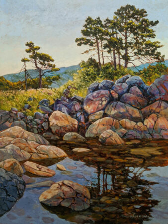 "Tidal Reflections," by Janice Robertson 30 x 40 - acrylic $4850 (thick canvas wrap)