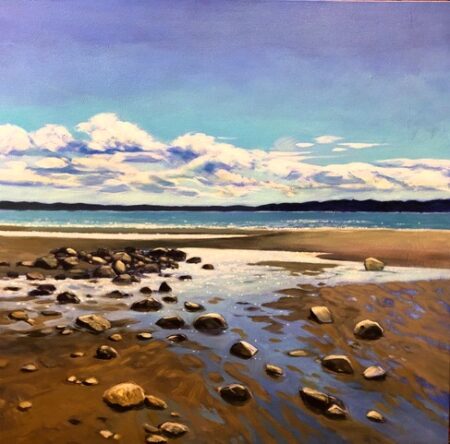 "Low Tide at White Rock," by Janice Robertson 30 x 30 - acrylic $3575 Unframed